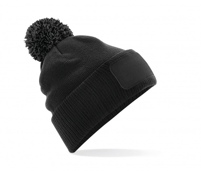 Personalised Logo Patch Beanie with PomPom