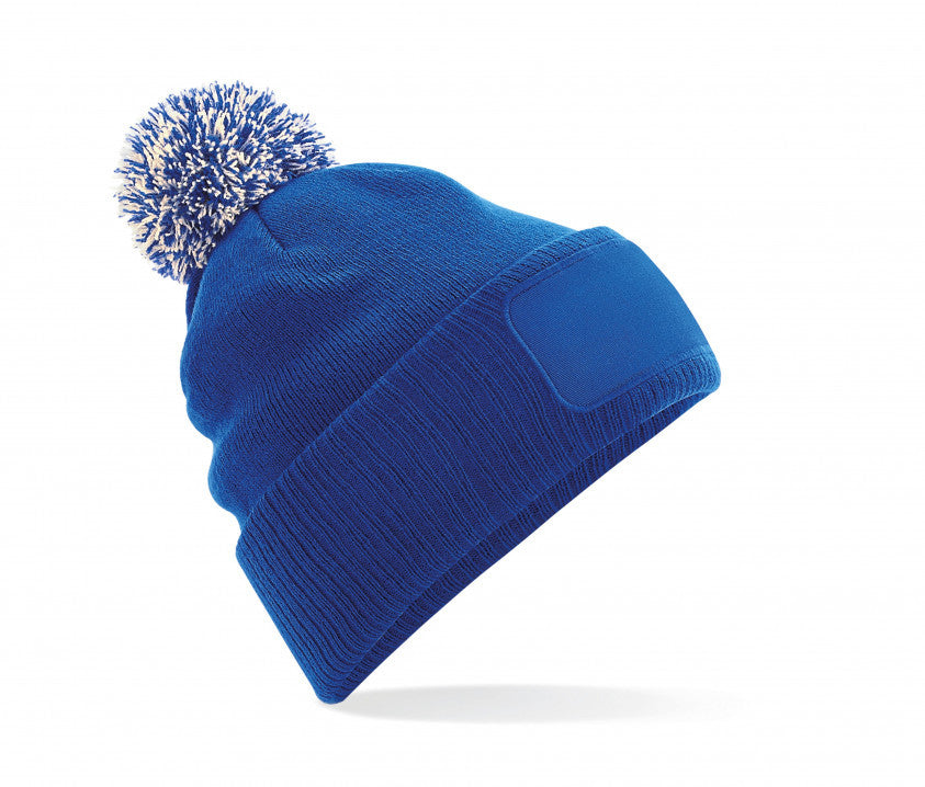 Personalised Logo Patch Beanie with PomPom