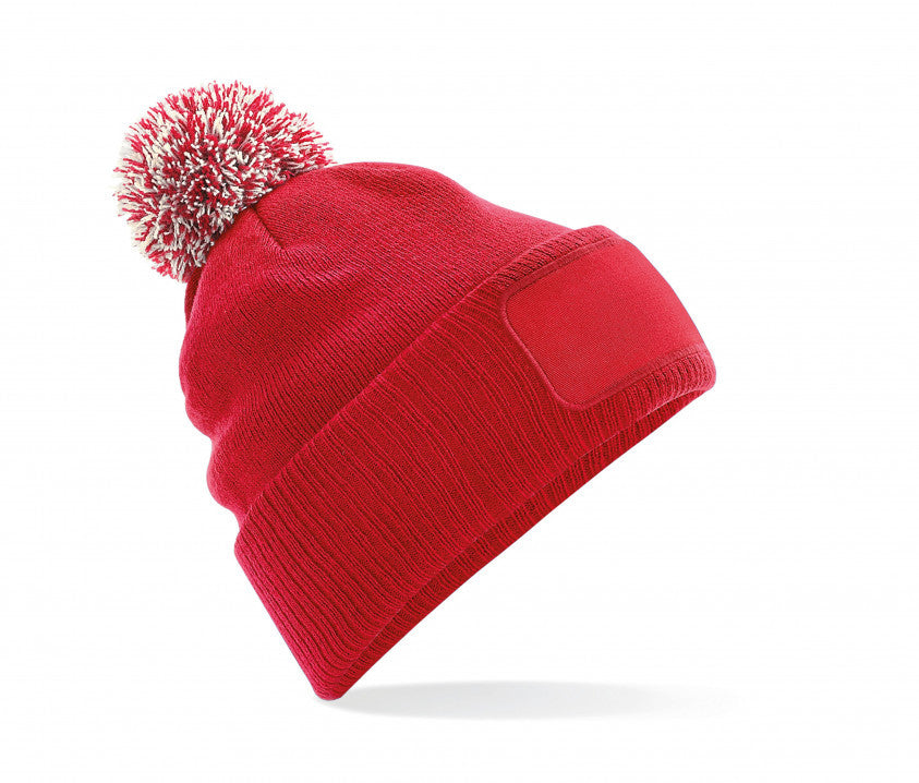 Personalised Logo Patch Beanie with PomPom