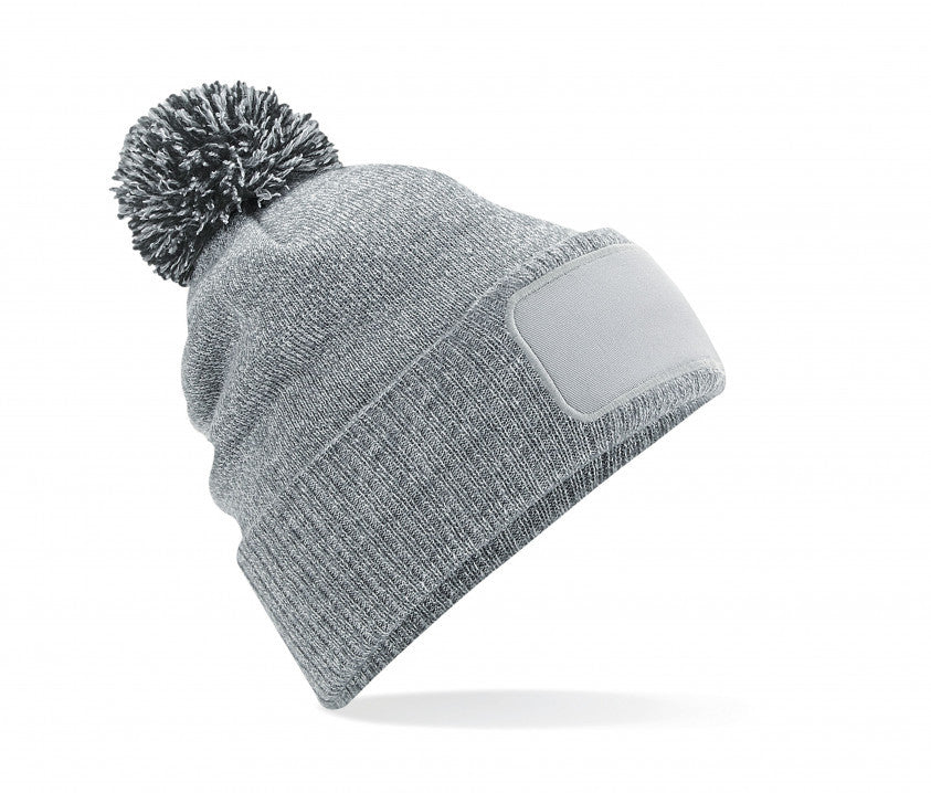 Personalised Logo Patch Beanie with PomPom