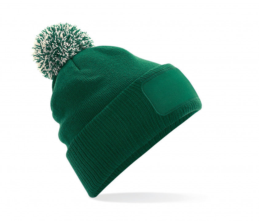 Personalised Logo Patch Beanie with PomPom